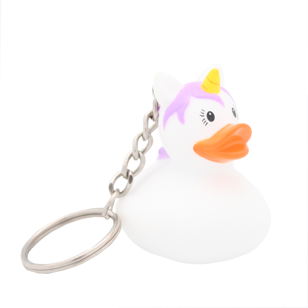 Porte-Clés Canard Licorne Blanche