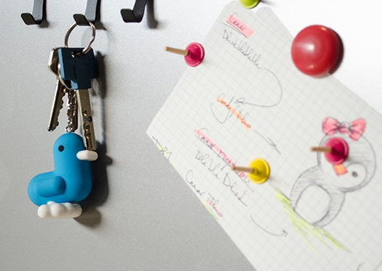 Porte-clés Canard Bleu Fluo