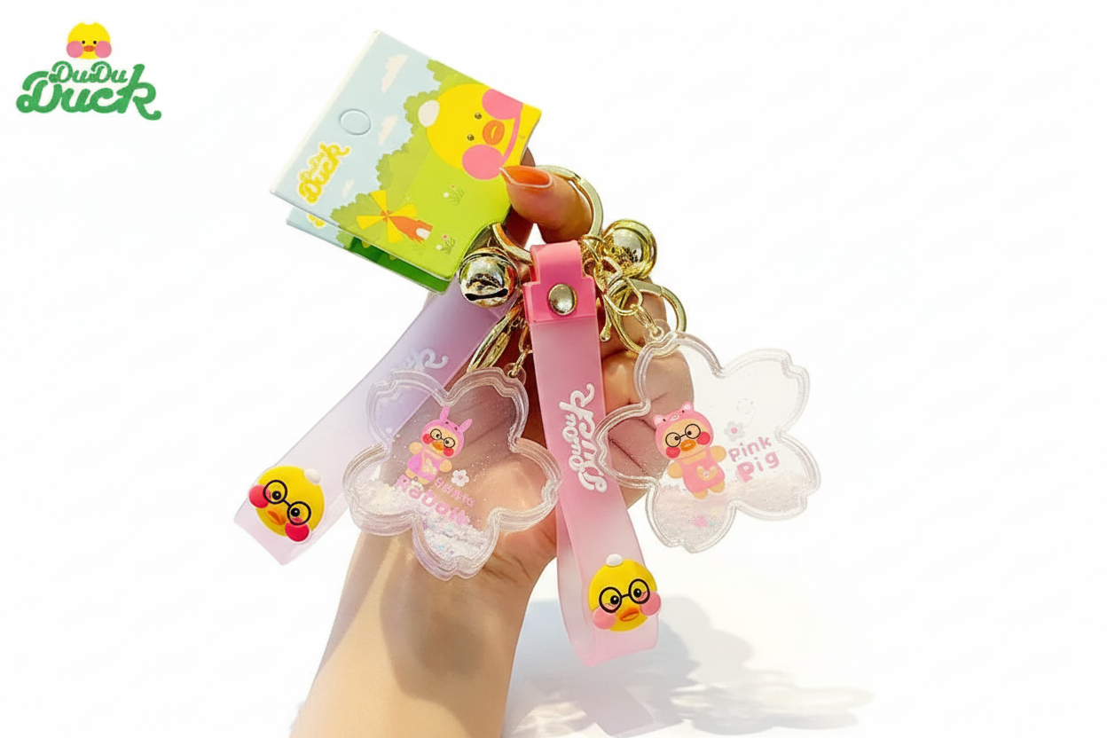 Porte Clés Canard Lapin Flacon