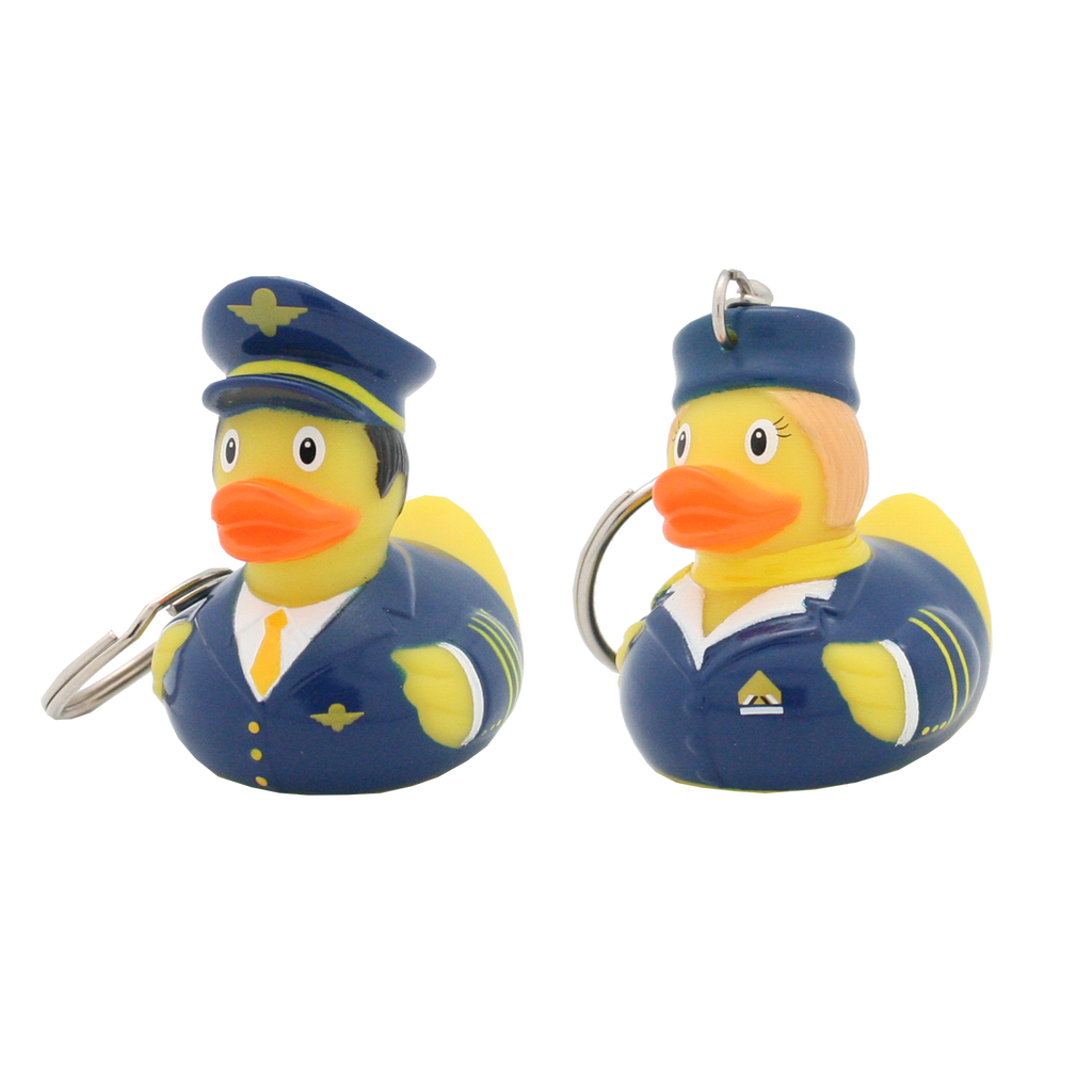 Porte Clés Canard Pilote et Hôtesse
