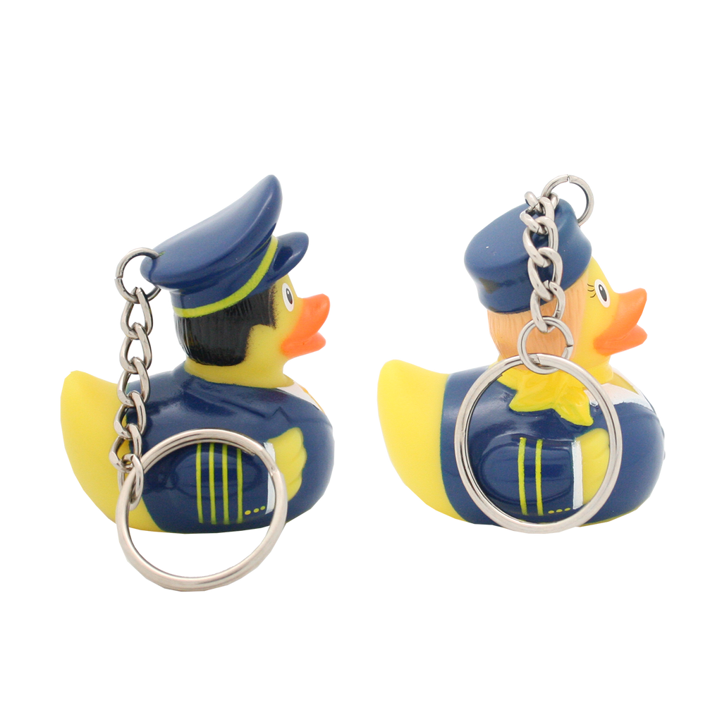 Porte Clés Canard Pilote et Hôtesse