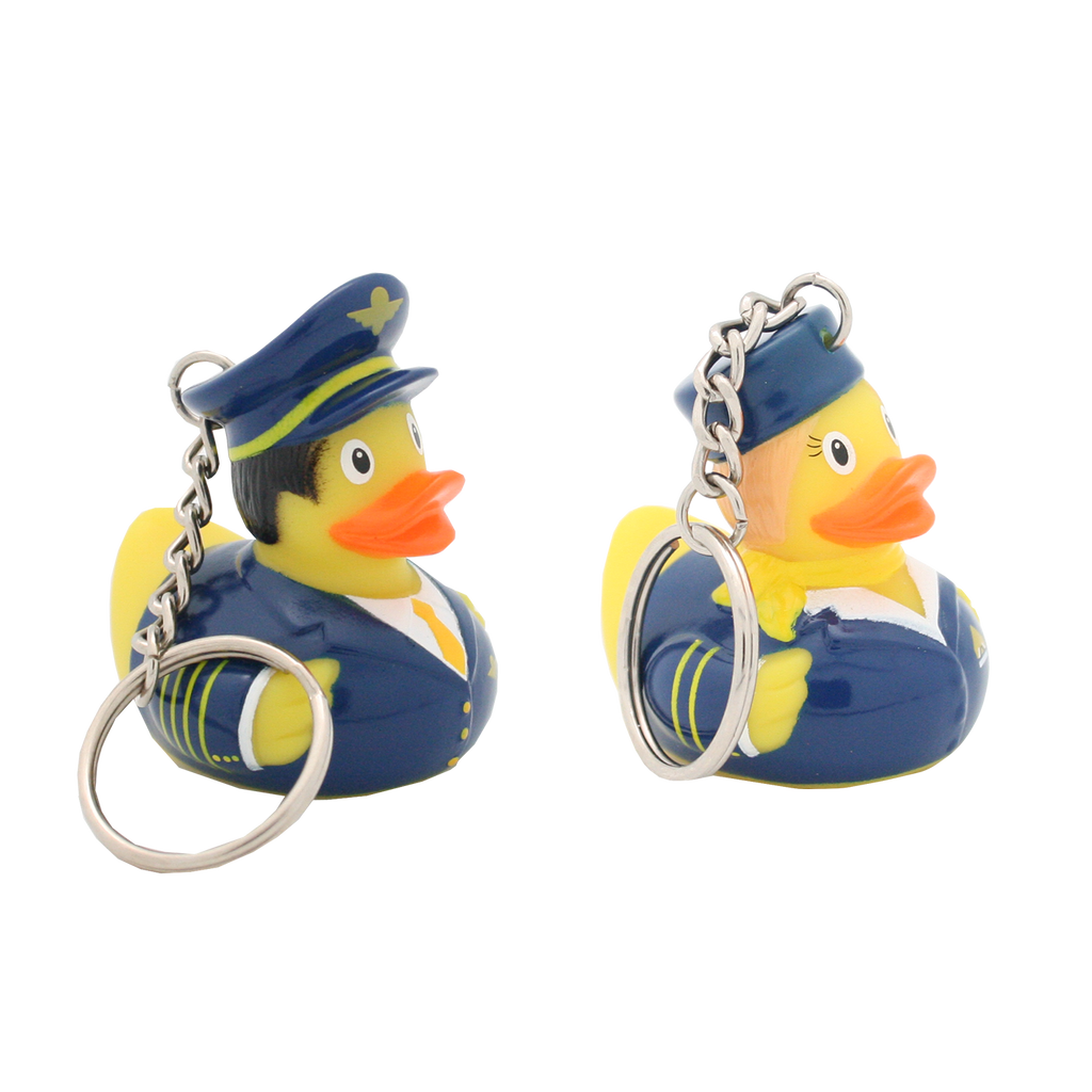 Porte Clés Canard Pilote et Hôtesse
