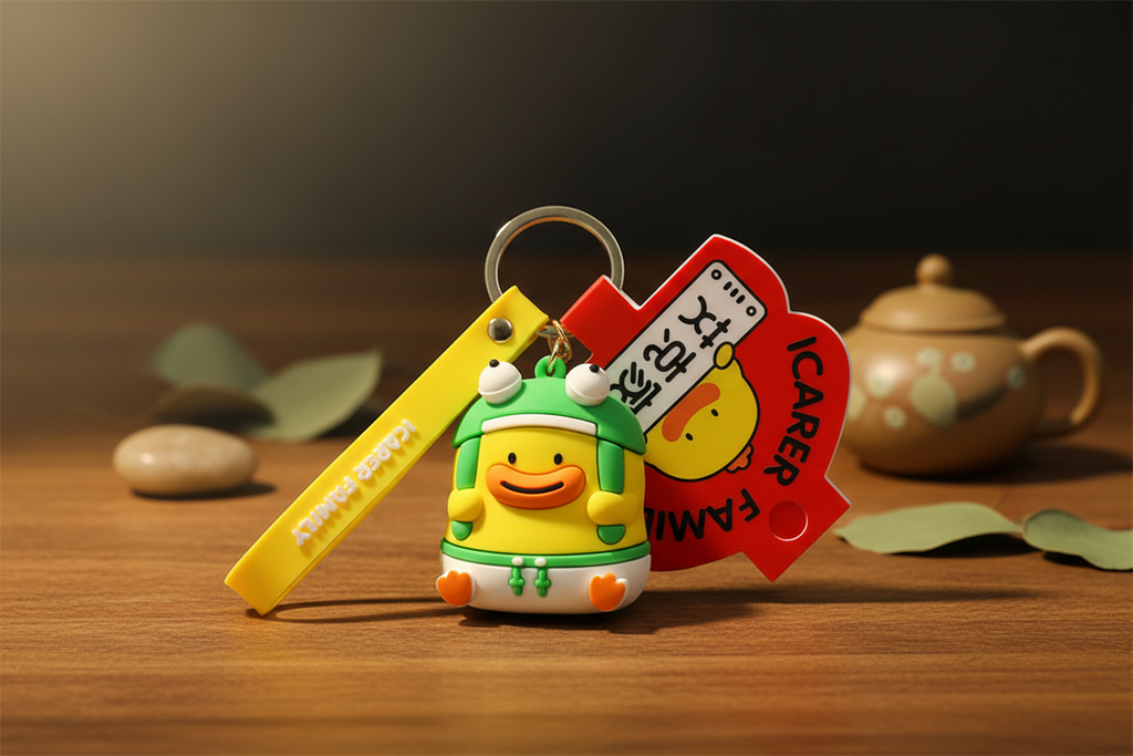 Duck Hat Frog Keychain