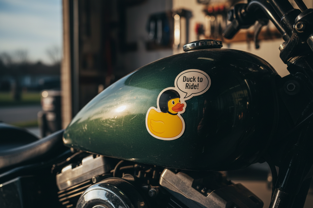 Adesivo Anatra Rider "Duck to Ride!"