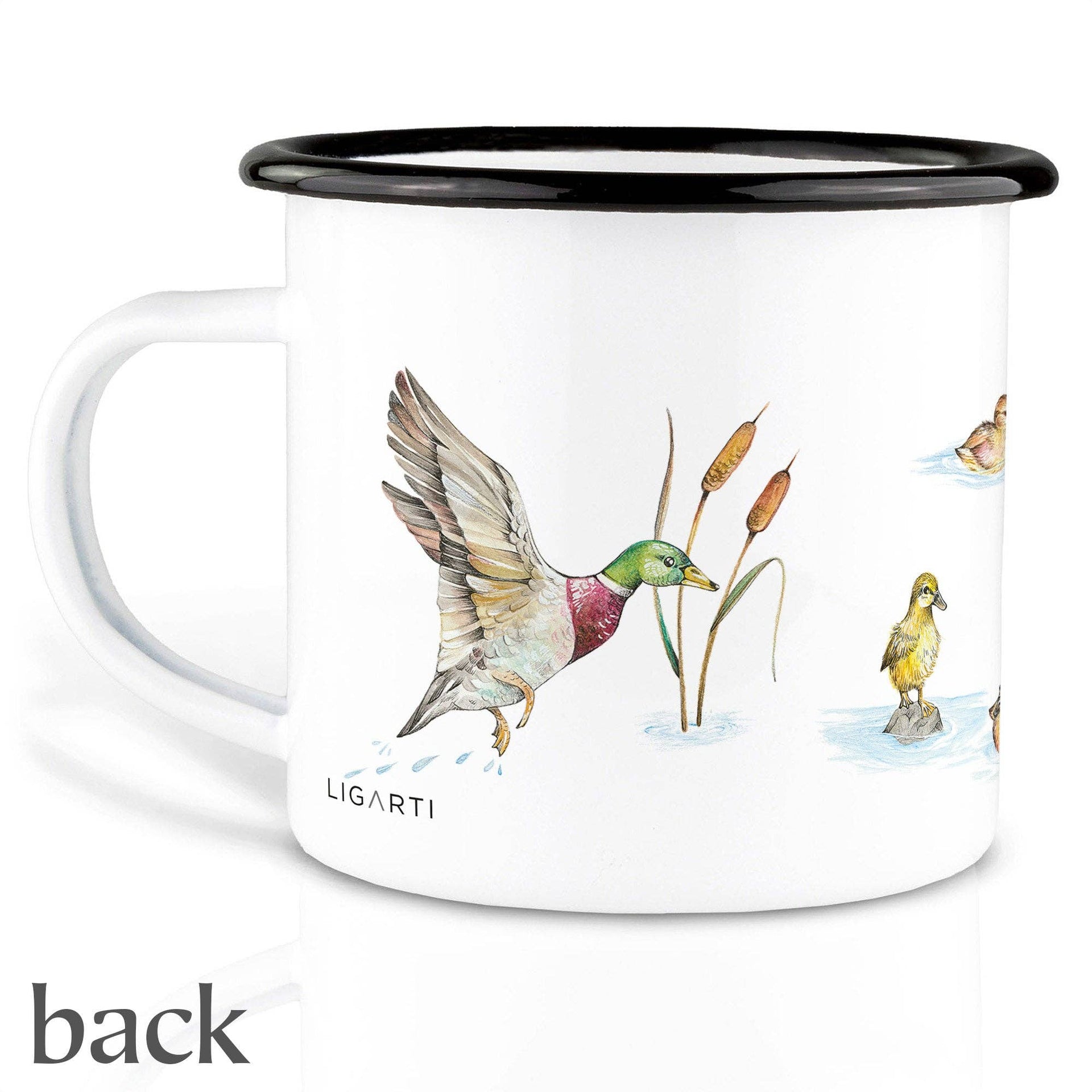 Tazza smaltata – Stagno delle anatre
