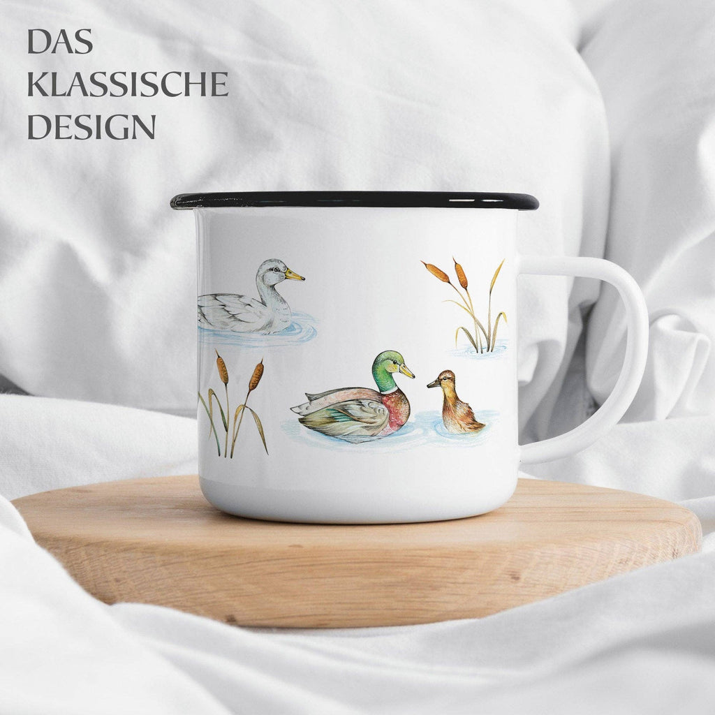Tazza smaltata – Stagno delle anatre