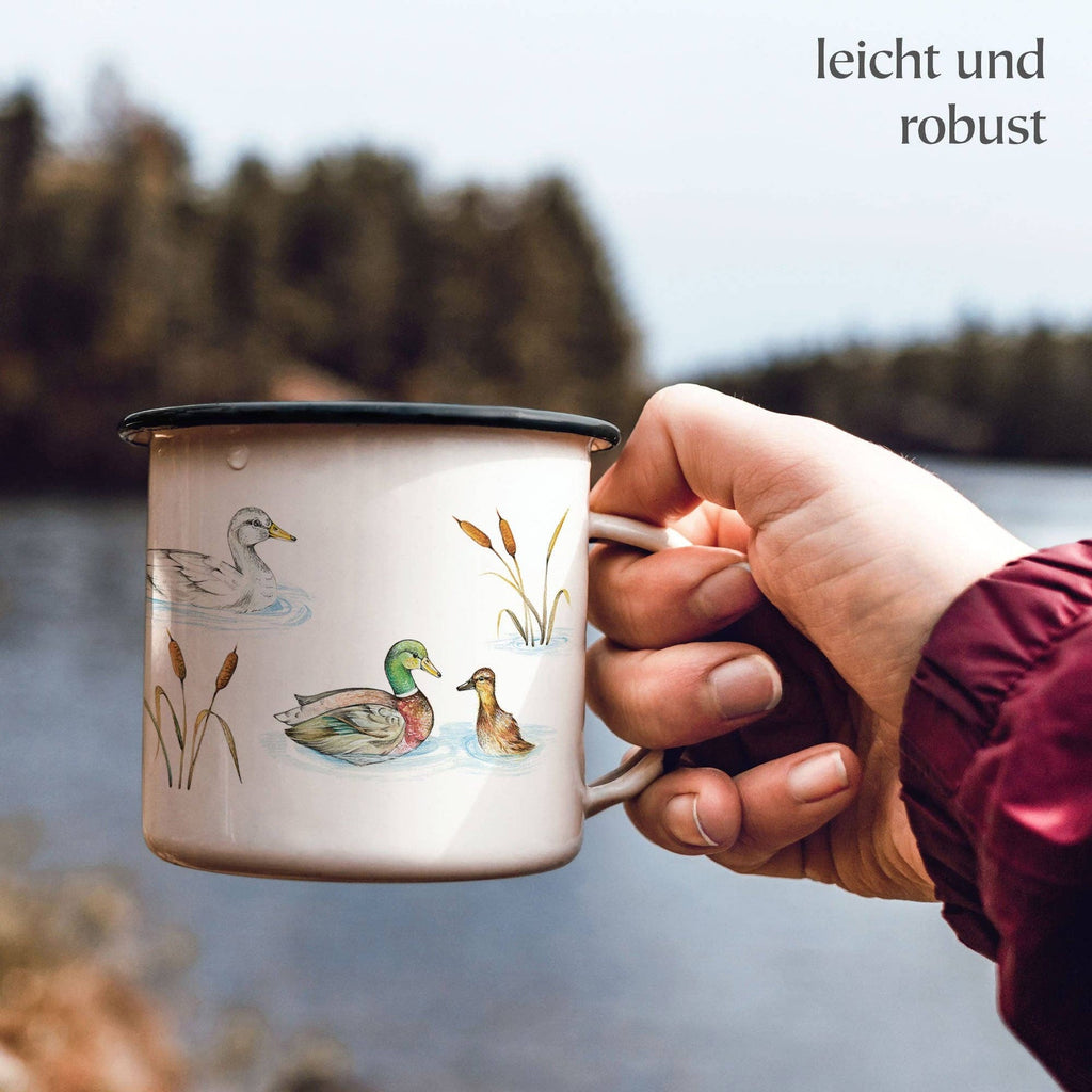 Tazza smaltata – Stagno delle anatre