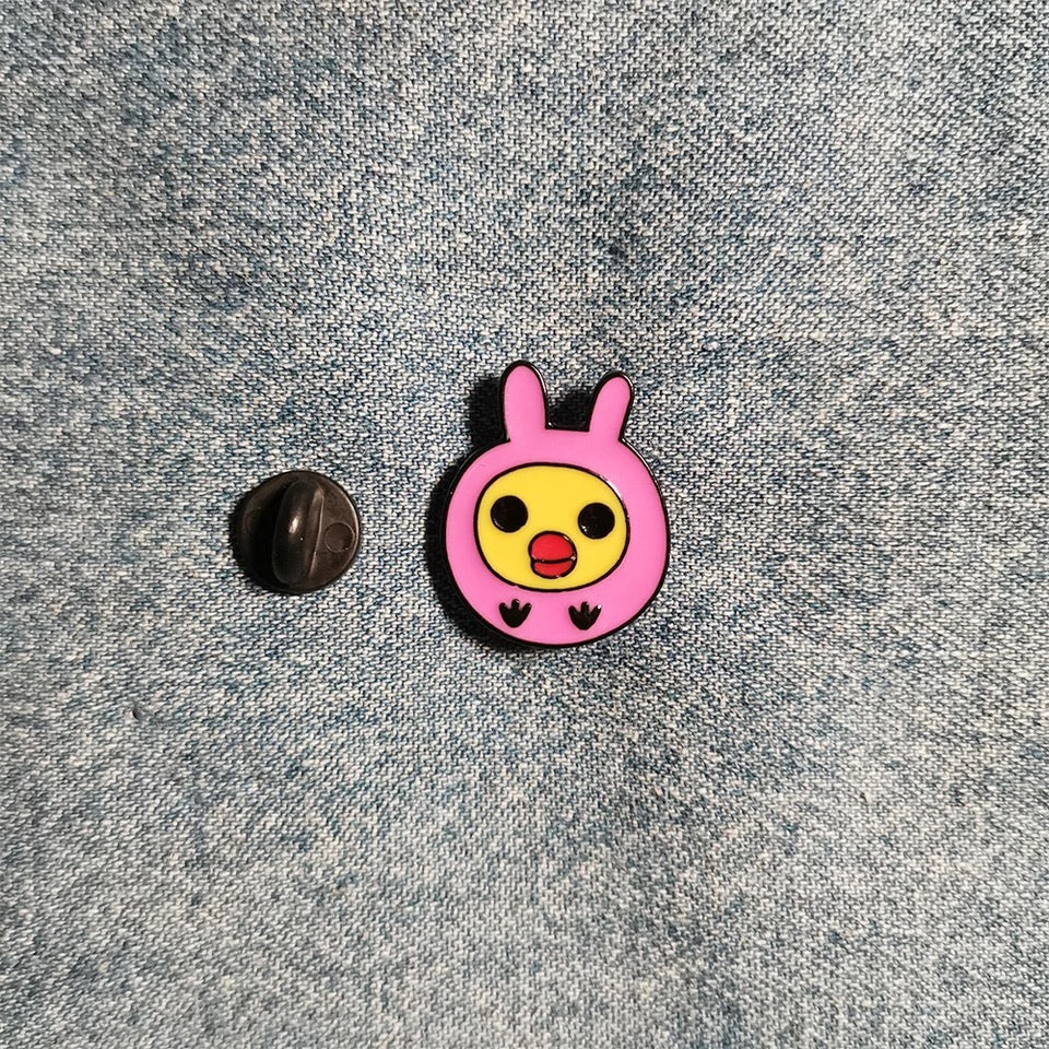 pins poussin lapin rose