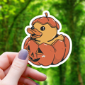 Halloween Pumpkin Duck Sticker