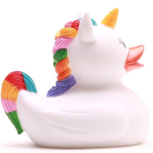 Anatra Unicorno bianca arcobaleno