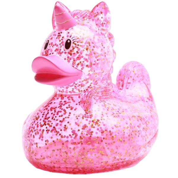 Anatra Unicorno Rosa Glitter