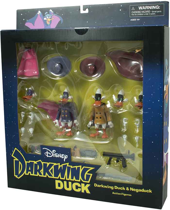 Confezione 2 Statuette Darkwing Duck & Negaduck