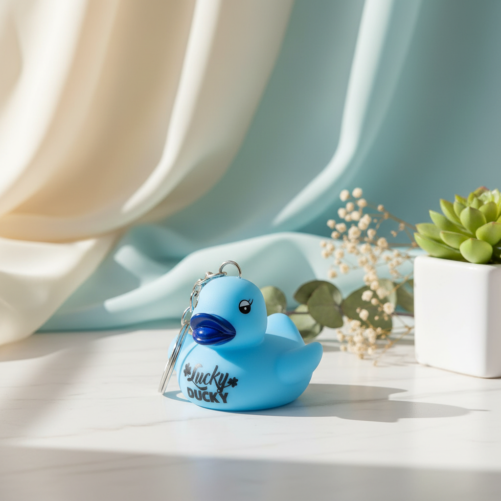 Portachiavi Anatra Blu Lucky Ducky