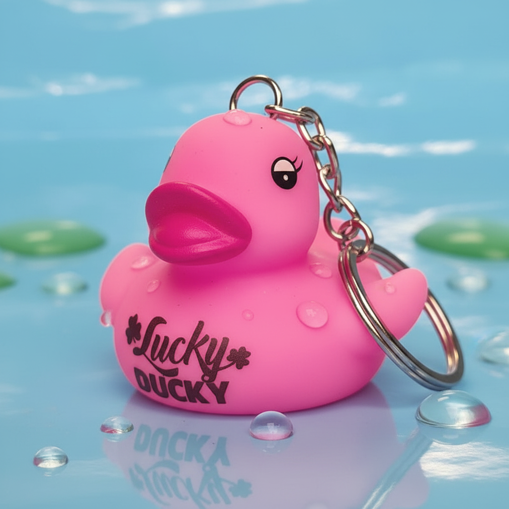 Portachiavi Anatra Rosa Lucky Ducky