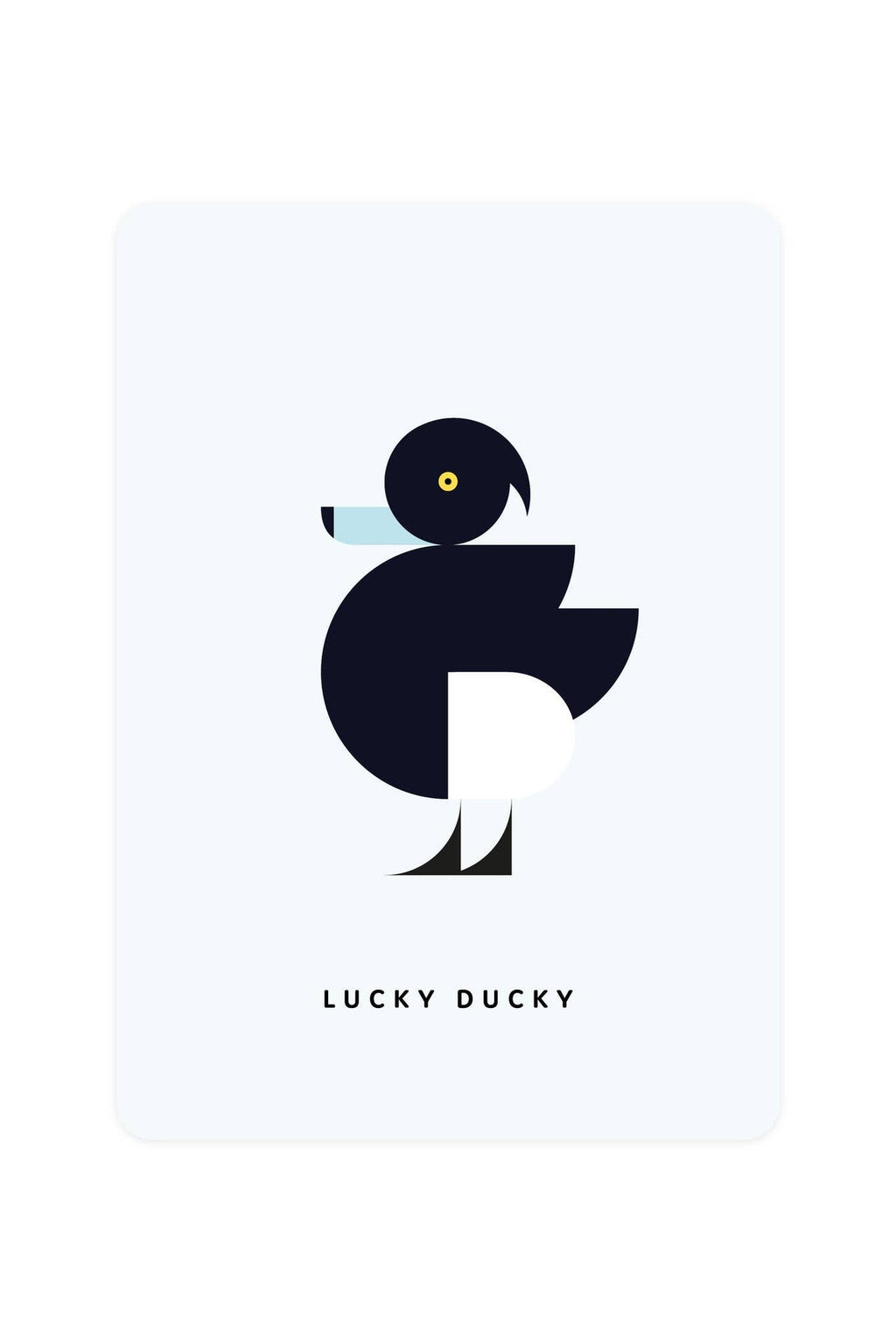 Cartolina con Moretta grigia - Lucky Ducky