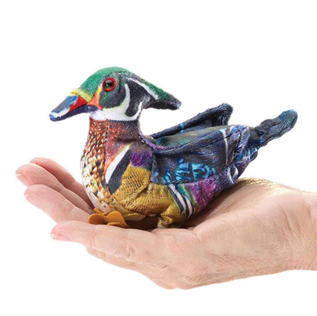 Marionnette à doigt Mini Canard des Bois Folkmanis réaliste