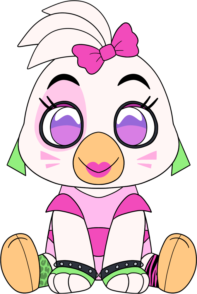 Peluche Glamrock Chica Seduta (23 cm)