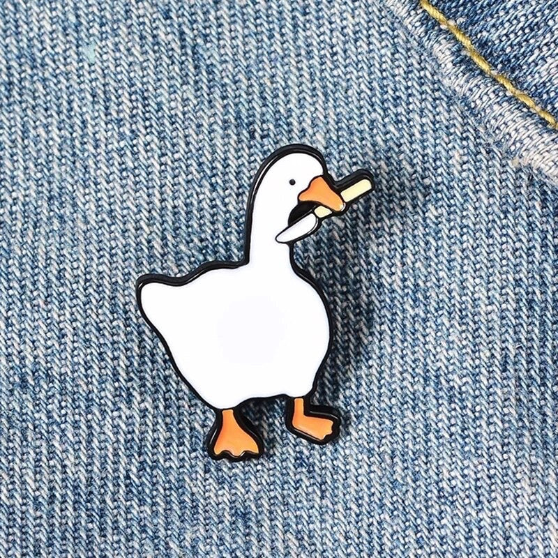 Pin's Canard Blanc Couteau