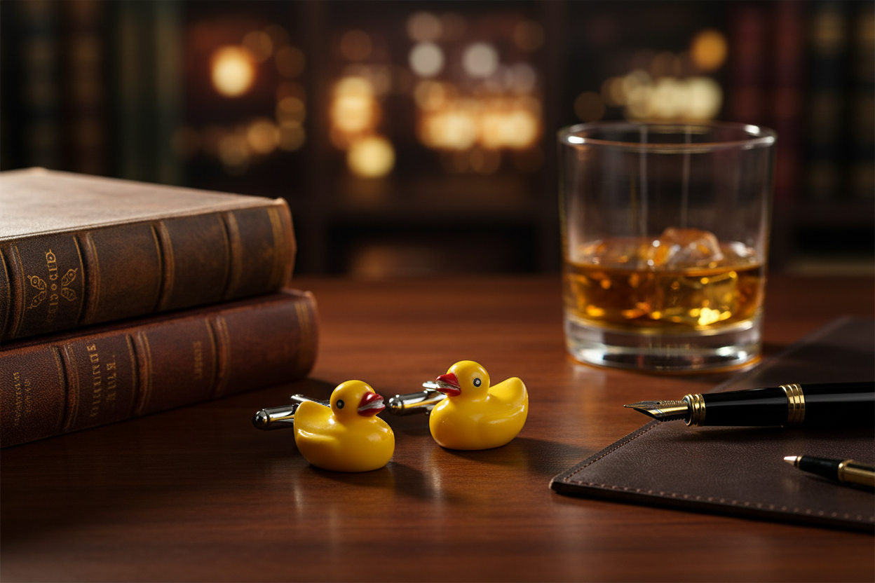 Boutons de Manchette Canard de Bain