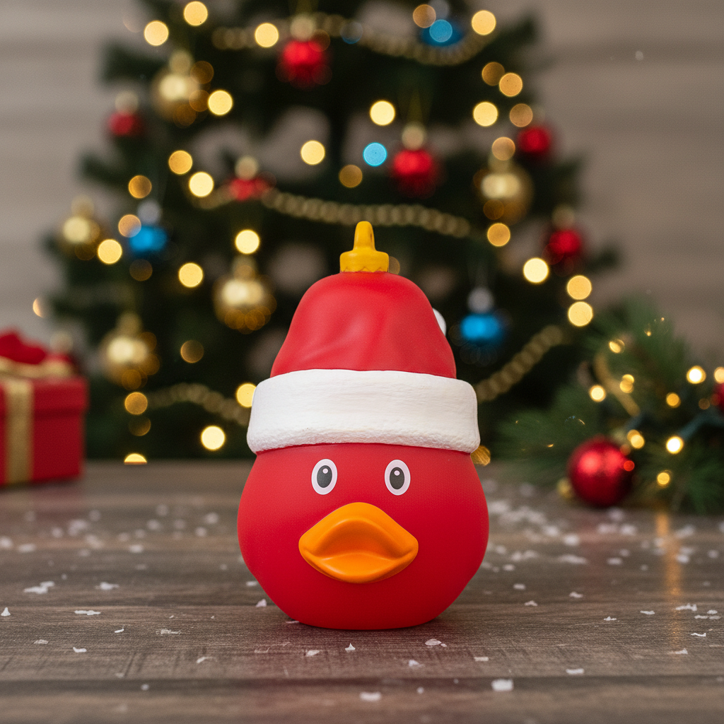 Anatra Palla di Natale con Berretto