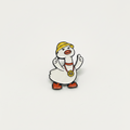 Pin's Canard Blanc Touriste - photo produit