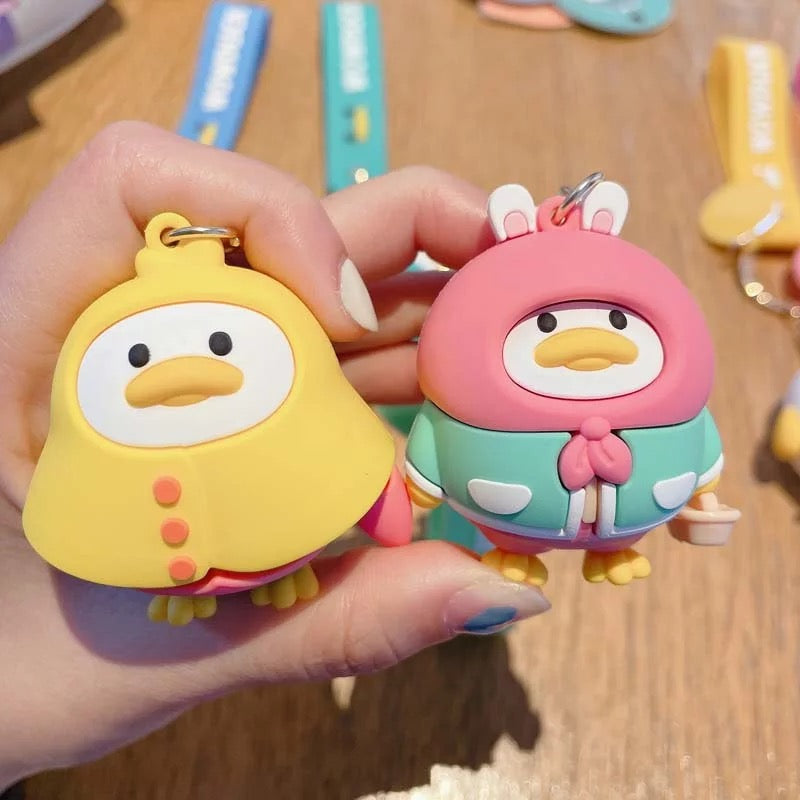 Porte Clés Canard Ciré Jaune – visuel produit