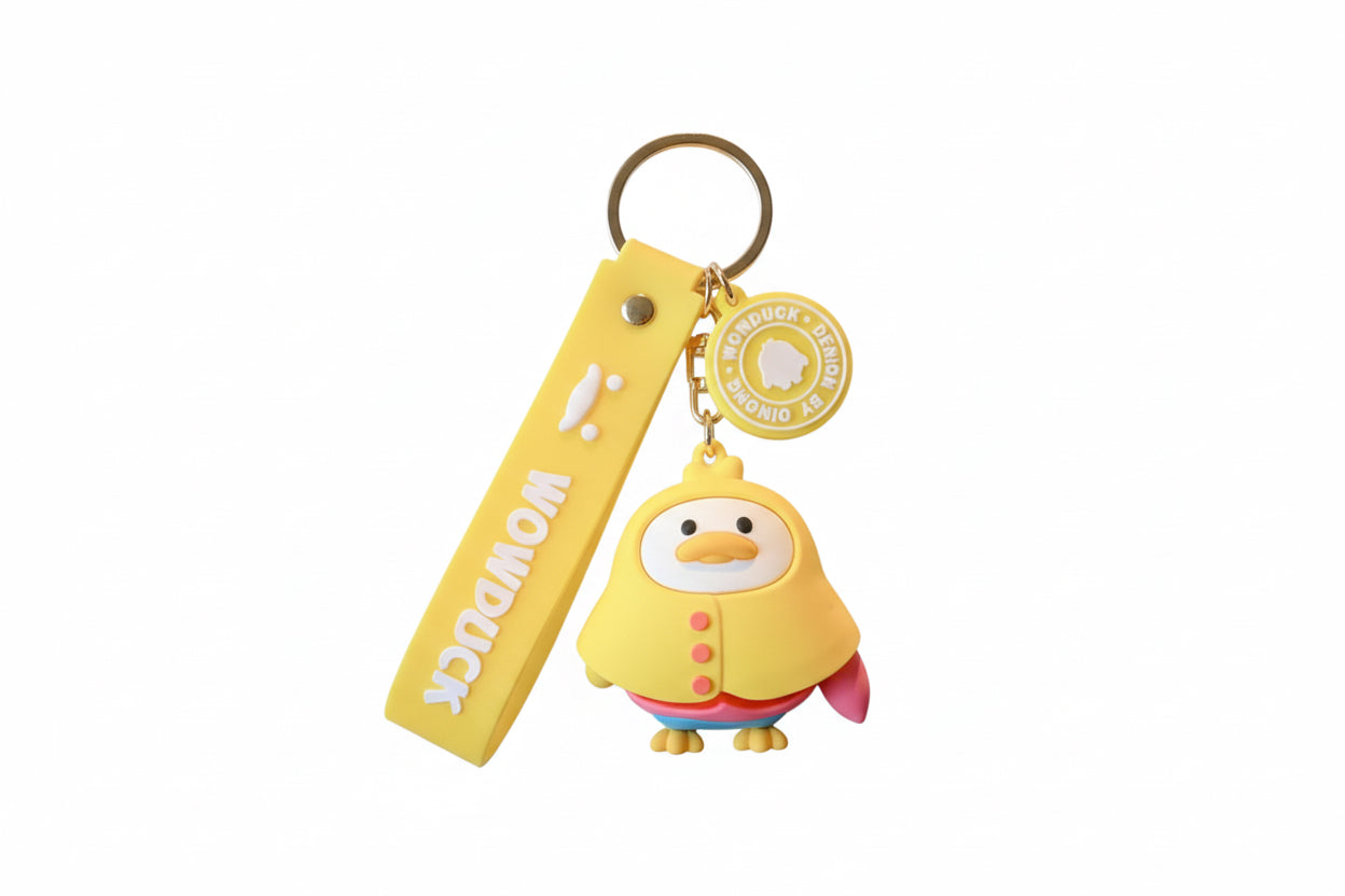 Porte Clés Canard Ciré Jaune – visuel produit